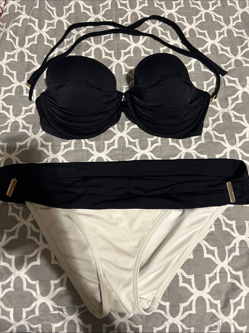Victoria Secret Black & White Women's Bikini Set.